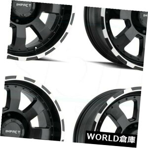 �C�O�A���z�C�[�� 17x9 Impact 505B�쒀��5x5.5 / 5x139.7 0�u���b�N�}�V���G�b�W�z�C�[�������Z�b�g�i4�j 17x9 Impact 505B Destroyer 5x5.5/5x139.7 0 Black Machine Edge Wheels Rim Set(4) �y���s�A���i�z