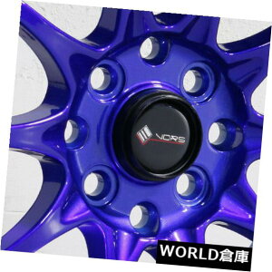 COAzC[ 15x8 / 15x9 Vors TR3 4x100 / 4x114.3 0/0LfBp[vu[zC[Zbgi4j 15x8/15x9 Vors TR3 4x100/4x114.3 0/0 Candy Purple Blue Wheels Rims Set(4)