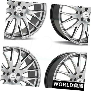 �C�O�A���z�C�[�� 17x7.5 Verde V27 Saga 5x114.3 40�n�C�p�[�V���o�[�z�C�[�������Z�b�g�i4�j 17x7.5 Verde V27 Saga 5x114.3 40 Hyper Silver Wheels Rims Set(4) �y���s�A���i�z