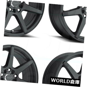 �C�O�A���z�C�[�� 17x7.5 Raceline 131B Evo 5x110 / 5x115 40�u���b�N�z�C�[�������Z�b�g�i4�j 17x7.5 Raceline 131B Evo 5x110/5x115 40 Black Wheels Rims Set(4) �y���s�A���i�z