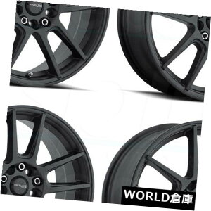 �C�O�A���z�C�[�� 17x7.5 Raceline 142B Rebel 5x105 / 5x115 40�u���b�N�z�C�[�������Z�b�g�i4�j 17x7.5 Raceline 142B Rebel 5x105/5x115 40 Black Wheels Rims Set(4) �y���s�A���i�z