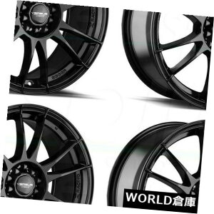 �C�O�A���z�C�[�� 17x7.5 vs VS262 5x100 / 5x114.3 40�̃u���b�N�z�C�[�������Z�b�g�i4�j 17x7.5 Versus VS262 5x100/5x114.3 40 Black Wheels Rims Set(4) �y���s�A���i�z