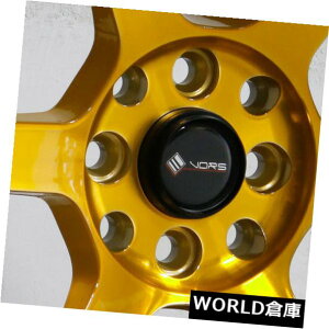 �C�O�A���z�C�[�� 15x8 Vors TR7 4x100 / 4x114.3 0�L�����f�B�S�[���h�z�C�[�������Z�b�g�i4�j 15x8 Vors TR7 4x100/4x114.3 0 Candy Gold Wheels Rims Set(4) �y���s�A���i�z