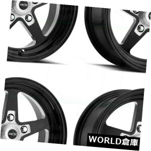 COAzC[ 15x8 Vision 571 Sport Star II 5x114.3 27ubN~hzC[Zbgi4j 15x8 Vision 571 Sport Star II 5x114.3 27 Black Milled Wheels Rims Set(4)