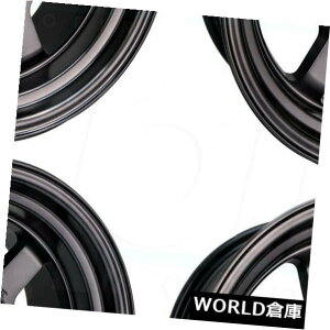 �C�O�A���z�C�[�� 16x8 MST�^�C���A�^�b�N4x100 20�}�b�g�u���b�N�z�C�[�������Z�b�g�i4�j 16x8 MST Time Attack 4x100 20 Matte Black Wheels Rims Set(4) �y���s�A���i�z
