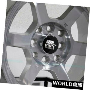 �C�O�A���z�C�[�� 16x8 MST�^�C���A�^�b�N5x114.3 20�V���o�[���H�z�C�[�������Z�b�g�i4�j 16x8 MST Time Attack 5x114.3 20 Silver Machined Wheels Rims Set(4) �y���s�A���i�z