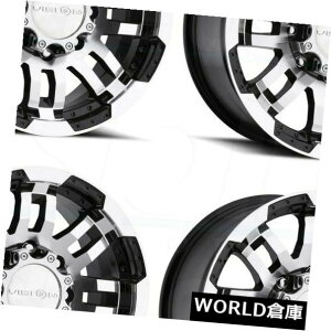 COAzC[ 16x8 Vision 375 Warrior 5x114.3 0ubN}VjOzC[Zbgi4j 16x8 Vision 375 Warrior 5x114.3 0 Black Machined Wheels Rims Set(4)