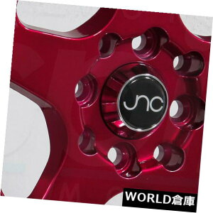 �C�O�A���z�C�[�� 16x8 JNC 010 JNC010 4x100 / 4x114.3 25�L�����f�B���b�h�}�V�����b�v�z�C�[�������Z�b�g�i4�j 16x8 JNC 010 JNC010 4x100/4x114.3 25 Candy Red Machine Lip Wheel Rims set(4) �y���s�A���i�z