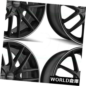 �C�O�A���z�C�[�� 16x7 Touren TR60 4x108 / 5x108 42�}�b�g�u���b�N�}�V�j���O�h�����O�z�C�[�������Z�b�g�i4�j 16x7 Touren TR60 4x108/5x108 42 Matte Black Machined Ring Wheels Rims Set(4)