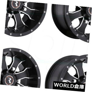 �C�O�A���z�C�[�� 14x7 Raceline A77 Mamba 4x110 10�u���b�N�z�C�[�������Z�b�g�i4�j 14x7 Raceline A77 Mamba 4x110 10 Black Wheels Rims Set(4) �y���s�A���i�z