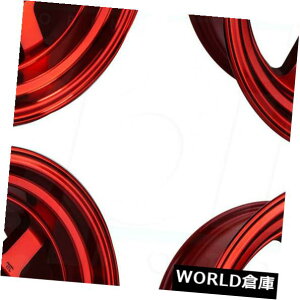�C�O�A���z�C�[�� 15x8 MST�^�C���A�^�b�N4x100 / 4x114.3 0���r�[���b�h�z�C�[�������Z�b�g�i4�j 15x8 MST Time Attack 4x100/4x114.3 0 Ruby Red Wheels Rims Set(4) �y���s�A���i�z