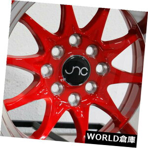 COAzC[ 15x8 / 15x9 JNC 003 JNC003 4x100 / 4x114.3 0/0Ԃ}VbvzC[̐VZbgi4j 15x8/15x9 JNC 003 JNC003 4x100/4x114.3 0/0 Red Machine Lip Wheel New set(4)