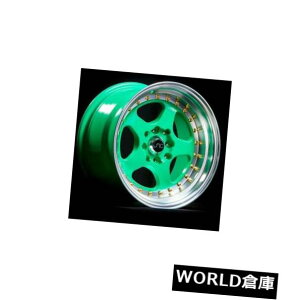 COAzC[ 15x8 JNC 010 JNC010 4x100 / 4x114.3 20킳уO[B zC[Zbgi4j 15x8 JNC 010 JNC010 4x100/4x114.3 20 Wasabi Green. Wheel Rims set(4)