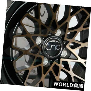 COAzC[ 15x8 JNC 040 JNC040 4x100 25}bgubNuYtFCXzC[Zbgi4j 15x8 JNC 040 JNC040 4x100 25 Matte Black Bronze Face Wheel Rims set(4)