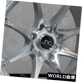 海外輸入ホイール 15x8 JNC 006 JNC006 4x100 / 4x114.3 18シルバーマシンフェイスホイール新しいセット（4） 15x8 JNC 006 JNC006 4x100/4x114.3 18 Silver Machine Face Wheel New set(4)
