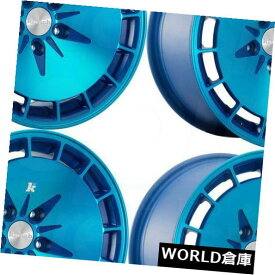 海外輸入ホイール 16x9 Klutch KM16 4x100 18 Fusion Blueホイールリムセット（4） 16x9 Klutch KM16 4x100 18 Fusion Blue Wheels Rims Set(4)
