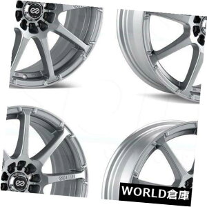 COAzC[ 15x6.5 Enkei EDR9 4x100 / 114.3 38Vo[yCgzC[Zbgi4j 15x6.5 Enkei EDR9 4x100/114.3 38 Silver Paint Wheels Rims Set(4)