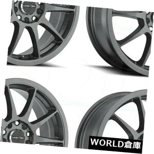 COAzC[ 15x6.5 Vision 425 Bane 4x100 / 4x114.3 38 Gunmetal Wheels Rims Seti4j 15x6.5 Vision 425 Bane 4x100/4x114.3 38 Gunmetal Wheels Rims Set(4)