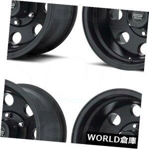 �C�O�A���z�C�[�� 15x7 American Racing AR172 Baja 5x114.3 / 5x4.5 -6�T�e���u���b�N�z�C�[�������Z�b�g�i4�j 15x7 American Racing AR172 Baja 5x114.3/5x4.5 -6 Satin Black Wheels Rims Set(4) �y���s�A���i�z
