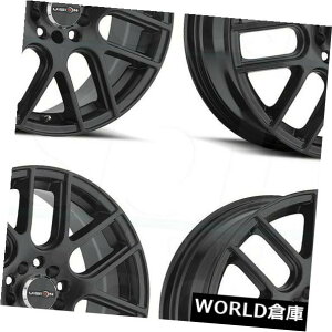 COAzC[ 15x6.5 Vision 426NX4x100 / 4x114.3 38}bgubNzC[Zbgi4j 15x6.5 Vision 426 Cross 4x100/4x114.3 38 Matte Black Wheels Rims Set(4)