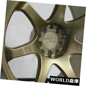 海外輸入ホイール 15x8 XXR 551 4x100 / 4x114.3 21ゴールドホイールリムセット（4） 15x8 XXR 551 4x100/4x114.3 21 Gold Wheels Rims Set(4)
