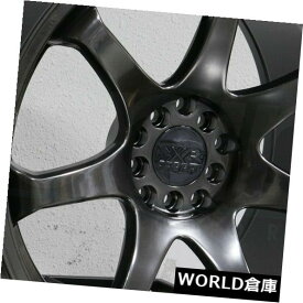 海外輸入ホイール 15x8 XXR 551 4x100 / 4x114.3 21クロムブラックホイールリムセット（4） 15x8 XXR 551 4x100/4x114.3 21 Chromium Black Wheels Rims Set(4)