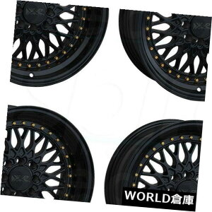 �C�O�A���z�C�[�� 15x8 XXR 536 4x100 / 4x114.3 0�u���b�N�z�C�[�������Z�b�g�i4�j 15x8 XXR 536 4x100/4x114.3 0 Black Wheels Rims Set(4) �y���s�A���i�z