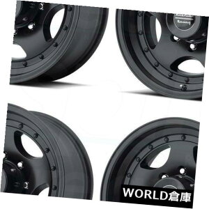�C�O�A���z�C�[�� 14x7 American Racing AR23 5x114.3 / 5x4.5 -6�T�e���u���b�N�z�C�[�������Z�b�g�i4�j 14x7 American Racing AR23 5x114.3/5x4.5 -6 Satin Black Wheels Rims Set(4) �y���s�A���i�z