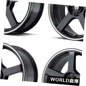 COAzC[ 15x6.5 Motegi MR116 4x100 / 4x108 / 4x 4.25 40ubN}VzC[Zbgi4j 15x6.5 Motegi MR116 4x100/4x108/4x4.25 40 Black Machine Wheels Rims Set(4)