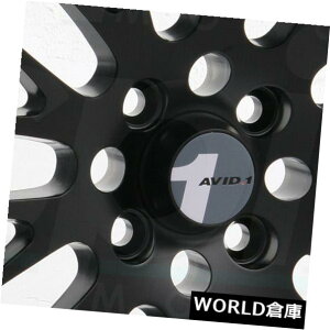 COAzC[ 15x8 AVID1 AV12 AV-12 4x100 25ubNS[hxbgzC[Zbgi4j 15x8 AVID1 AV12 AV-12 4x100 25 Black Gold Rivets Wheels Rims Set(4)