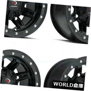 �C�O�A���z�C�[�� 14x8 Vision ATV 550 Five Fifty 4x110 -10 Matte Black Wheels Rims Set�i4�j 14x8 Vision ATV 550 Five Fifty 4x110 -10 Matte Black Wheels Rims Set(4) �y���s�A���i�z