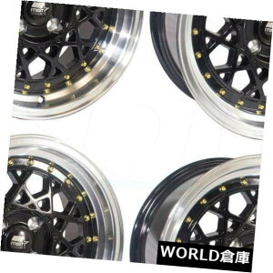 COAzC[ 15x8 MST Fiori 4x100 20ubNzC[Zbgi4j 15x8 MST Fiori 4x100 20 Black Wheels Rims Set(4)