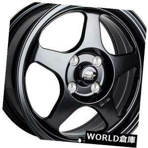 �C�O�A���z�C�[�� 15x6.5 MST MT29 4x100 35�}�b�g�u���b�N�z�C�[�������Z�b�g�i4�j 15x6.5 MST MT29 4x100 35 Matte Black Wheels Rims Set(4)