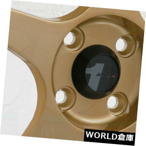 �C�O�A���z�C�[�� 15x6.5 AVID1 AV08 AV-08 4x100 35�S�[���h�z�C�[�������Z�b�g�i4�j 15x6.5 AVID1 AV08 AV-08 4x100 35 Gold Wheels Rims Set(4)