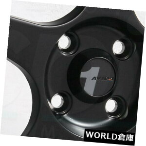 �C�O�A���z�C�[�� 15x6.5 AVID1 AV08 AV-08 4x100 35�}�b�g�u���b�N�z�C�[�������Z�b�g�i4�j 15x6.5 AVID1 AV08 AV-08 4x100 35 Matte Black Wheels Rims Set(4)