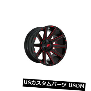 COAzC[ 420x10RD643 Contra ET -18ubNbh6x135zC[̃Zbg Set of 4 20x10 Fuel D643 Contra ET -18 Black Red 6x135 Wheels Rims