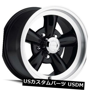 �C�O�A���z�C�[�� 15X7 Vision 141 Legend 5 5x114.3 ET-7�O���X�u���b�N�̋@�B���H���ꂽ���b�v�z�C�[���i4�Z�b�g�j 15X7 Vision 141 Legend 5 5x114.3 ET-7 Gloss Black Machined Lip Wheels (Set of 4) �y���s�A���i�z