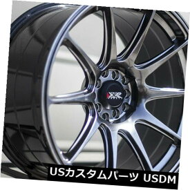 海外輸入ホイール XXR 527 19X8.75リム5x114.3 +38クロムブラックホイール（4個セット） XXR 527 19X8.75 Rims 5x114.3 +38 Chromium Black Wheels (Set of 4)