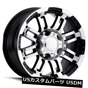 COAzC[ 15X7.5 Vision 375 Warrior 5x120.65 ET-12ubN}VjOzC[i4Zbgj 15X7.5 Vision 375 Warrior 5x120.65 ET-12 Black Machined Wheels (Set of 4)