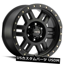 海外輸入ホイール 15X8 Vision 398 Manx 5x139.7 ET-19マットブラックホイール（4個セット） 15X8 Vision 398 Manx 5x139.7 ET-19 Matte Black Wheels (Set of 4)