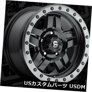 �C�O�A���z�C�[�� �R��Anza D557 16x8 6x5.5 ET1�}�b�g�u���b�N�����i4�Z�b�g�j Fuel Anza D557 16x8 6x5.5 ET1 Matte Black Rims (Set of 4) �y���s�A���i�z