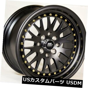 COAzC[ MST MT10 15x8 4x100 / 4x114.3 et25 Matte Black w / Gold Rivets Wheelsi4Zbgj MST MT10 15x8 4x100/4x114.3 et25 Matte Black w/Gold Rivets Wheels (Set of 4)