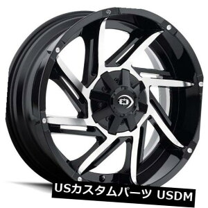 �C�O�A���z�C�[�� 18X9 Vision 422 Prowler 8x170 ET12�O���X�u���b�N�}�V���h�t�F�C�X�z�C�[���i4�Z�b�g�j 18X9 Vision 422 Prowler 8x170 ET12 Gloss Black Machined Face Wheels (Set of 4) �y���s�A���i�z