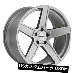 海外輸入ホイール 18x8.5 TSW Ascent 5x112リム+43チタンシルバーホイール(4個セット) 18x8.5 TSW Ascent 5x112 Rims +43 Titanium Silver Wheels (Set of 4)