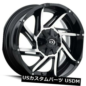 �C�O�A���z�C�[�� 20X9 Vision 422 Prowler 8x180 ET12�O���X�u���b�N�}�V���h�t�F�C�X�z�C�[���i4�Z�b�g�j 20X9 Vision 422 Prowler 8x180 ET12 Gloss Black Machined Face Wheels (Set of 4) �y���s�A���i�z