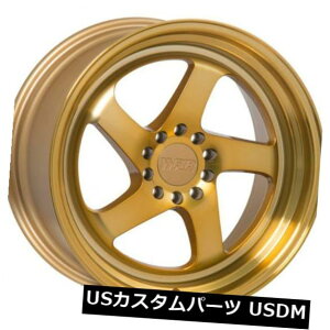 COAzC[ 18x9.5 F1R F28 5x100 / 114.3 +20}VjOS[hzC[i4Zbgj 18x9.5 F1R F28 5x100/114.3 +20 Machined Gold Wheels (Set of 4)