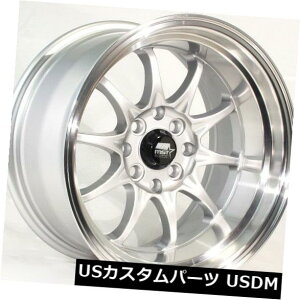 �C�O�A���z�C�[�� 17x9 MST MT11 5x100 / 5x114.3 +20 Silver w / Machined Lip Wheels�i4�Z�b�g�j 17x9 MST MT11 5x100/5x114.3 +20 Silver w/Machined Lip Wheels (Set of 4) �y���s�A���i�z