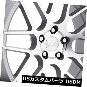 �C�O�A���z�C�[�� Ground Force GF7 18x8 5x108�J�X�^���V���o�[�z�C�[���i4�Z�b�g�j Ground Force GF7 18x8 5x108 Custom Silver Wheels (set of 4) �y���s�A���i�z