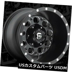 �C�O�A���z�C�[�� Fuel Revolver D525 15x10 5x5.5 ET-43�u���b�N�����i4�Z�b�g�j Fuel Revolver D525 15x10 5x5.5 ET-43 Black Rims (Set of 4) �y���s�A���i�z