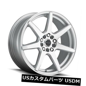 COAzC[ 15x7 Raceline 131S-Evo 4x100 / 4x108 ET40Vo[HzC[i4Zbgj 15x7 Raceline 131S-Evo 4x100/4x108 ET40 Silver Machined Wheels (Set of 4)